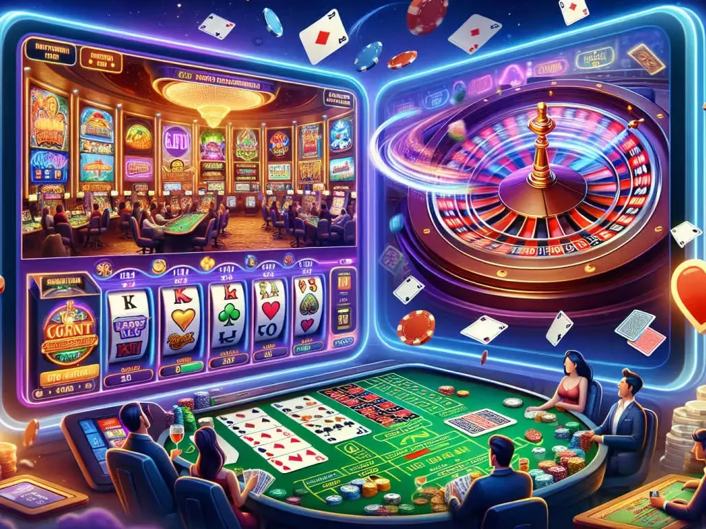 A classy gaming suite featuring a focused player at a roulette wheel — classic 5666Bet imagery.
